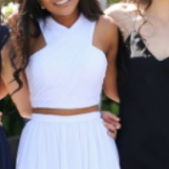 Fame and Partners 2 Piece White Prom/Wedding Dress - Picture 5 of 5